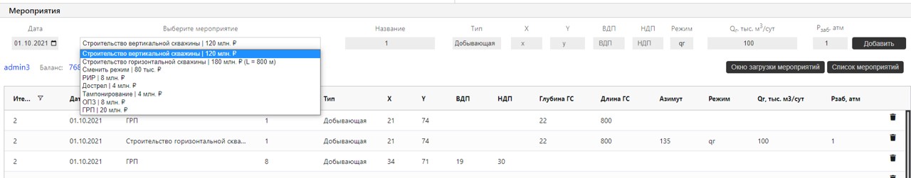 Планирование мероприятий